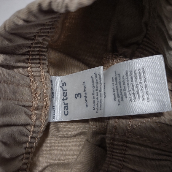 3mo Carter's Tan Pant - Picture 2 of 3